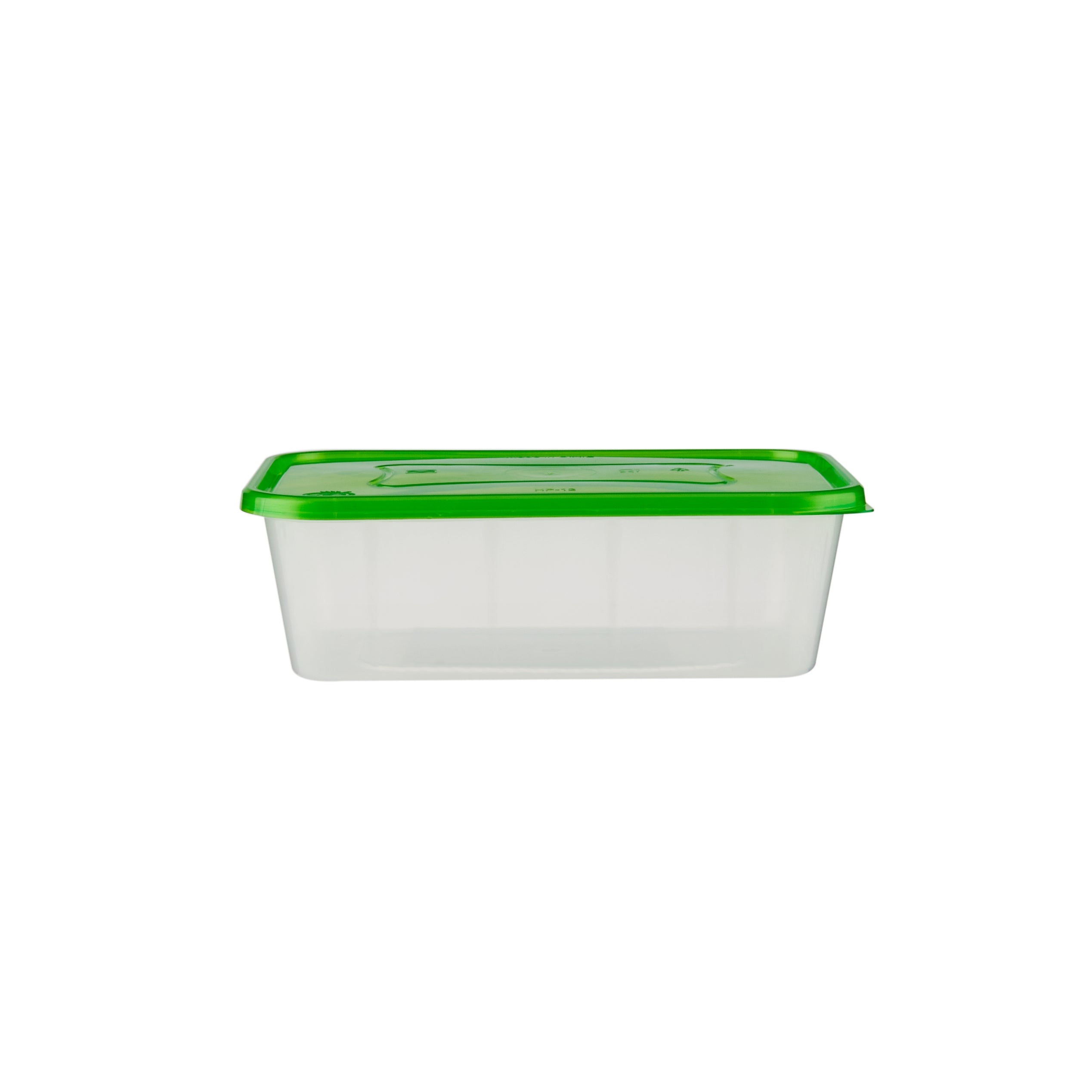 Clear Microwavable Rectan Container with color Lids