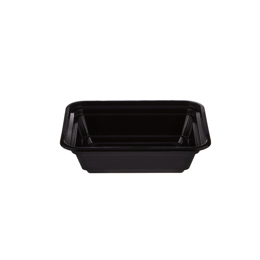 Black Base Rectangular Container With Lid 