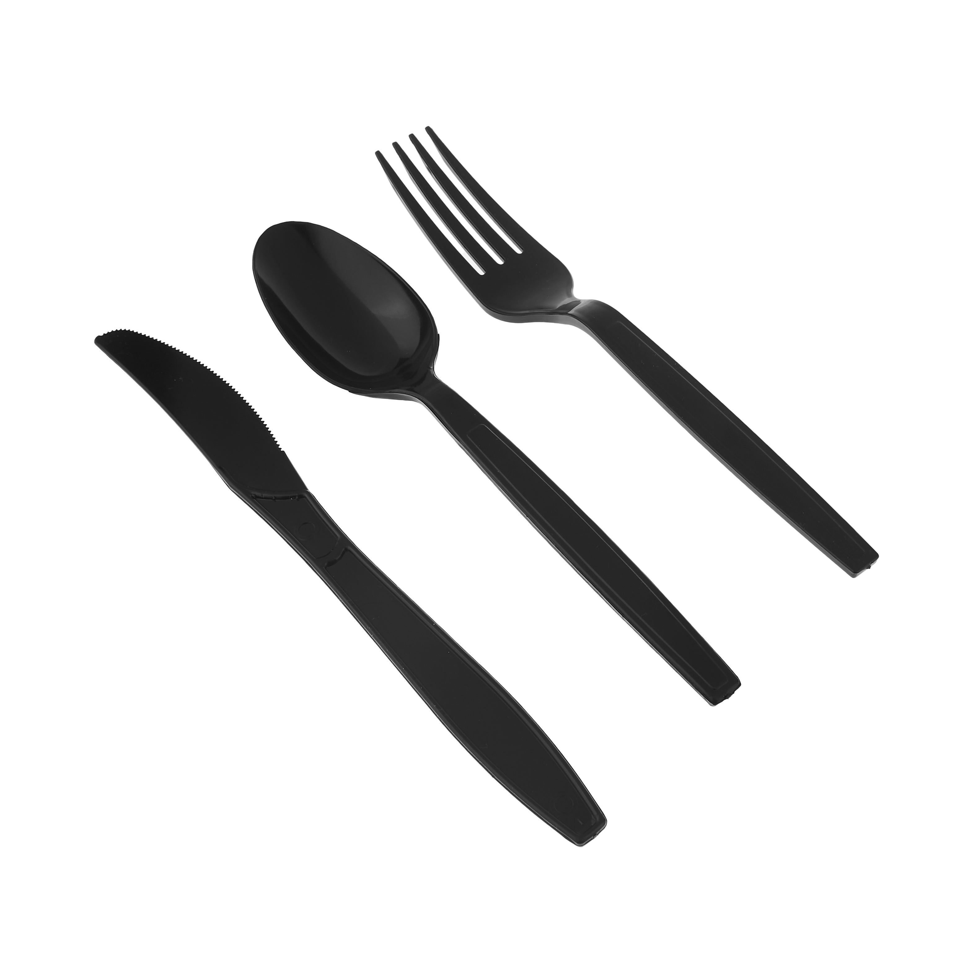 Black HD Cutlery Set 12 Spoon + 12 Fork + 12 Knife 1 Pack