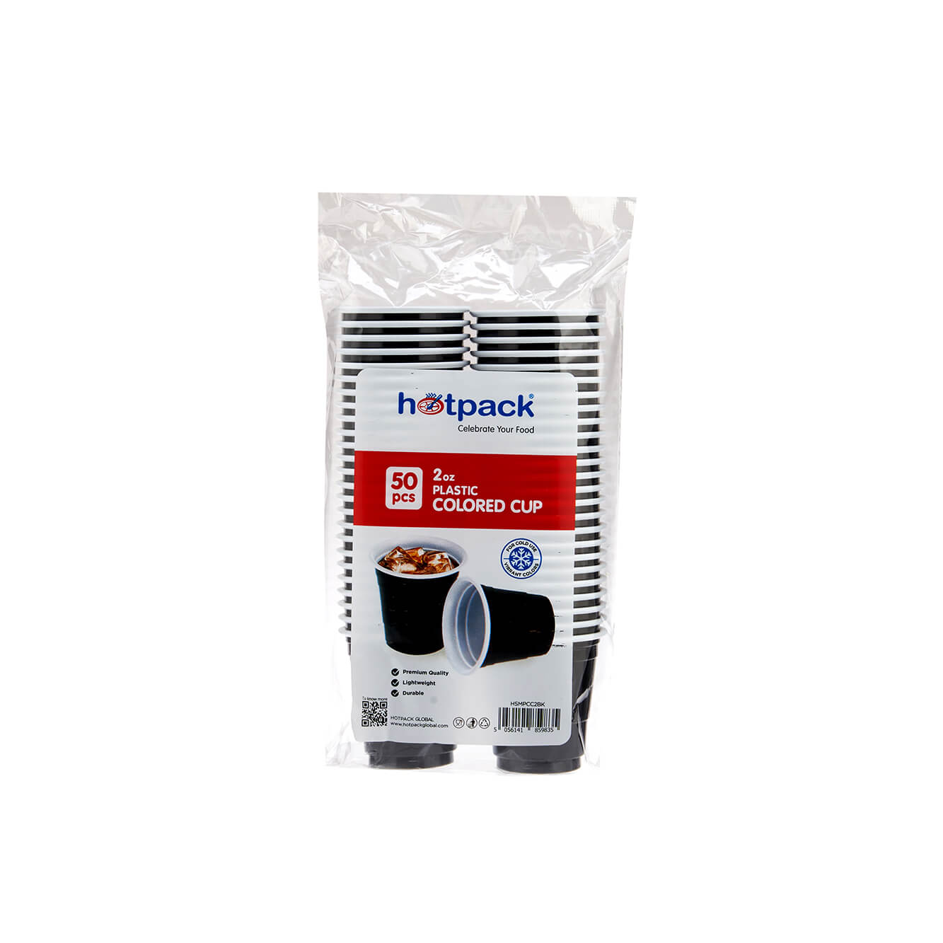 HOTPACK COLORED PLASTIC CUP -BLUE 12 OZ -25'S