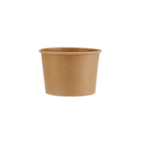 1000 Pieces Paper Ice Cream Cup Brown Kraft With Lid