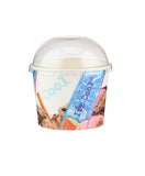1000 Pieces Paper Ice Cream Cup Printed With Lid
