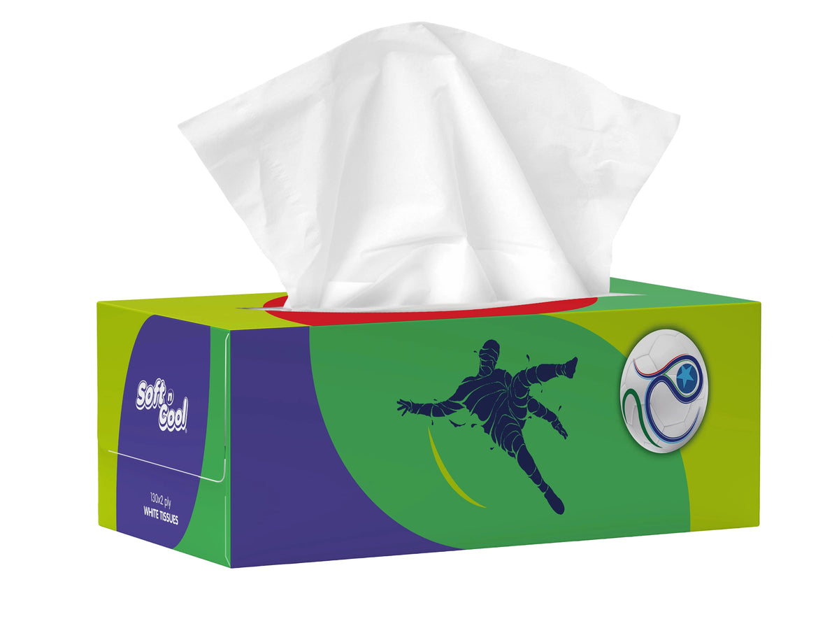 Soft N Cool FIFA Edition Facial Tissue Offer Pack (4+1) 130 Sheet X 2 Ply