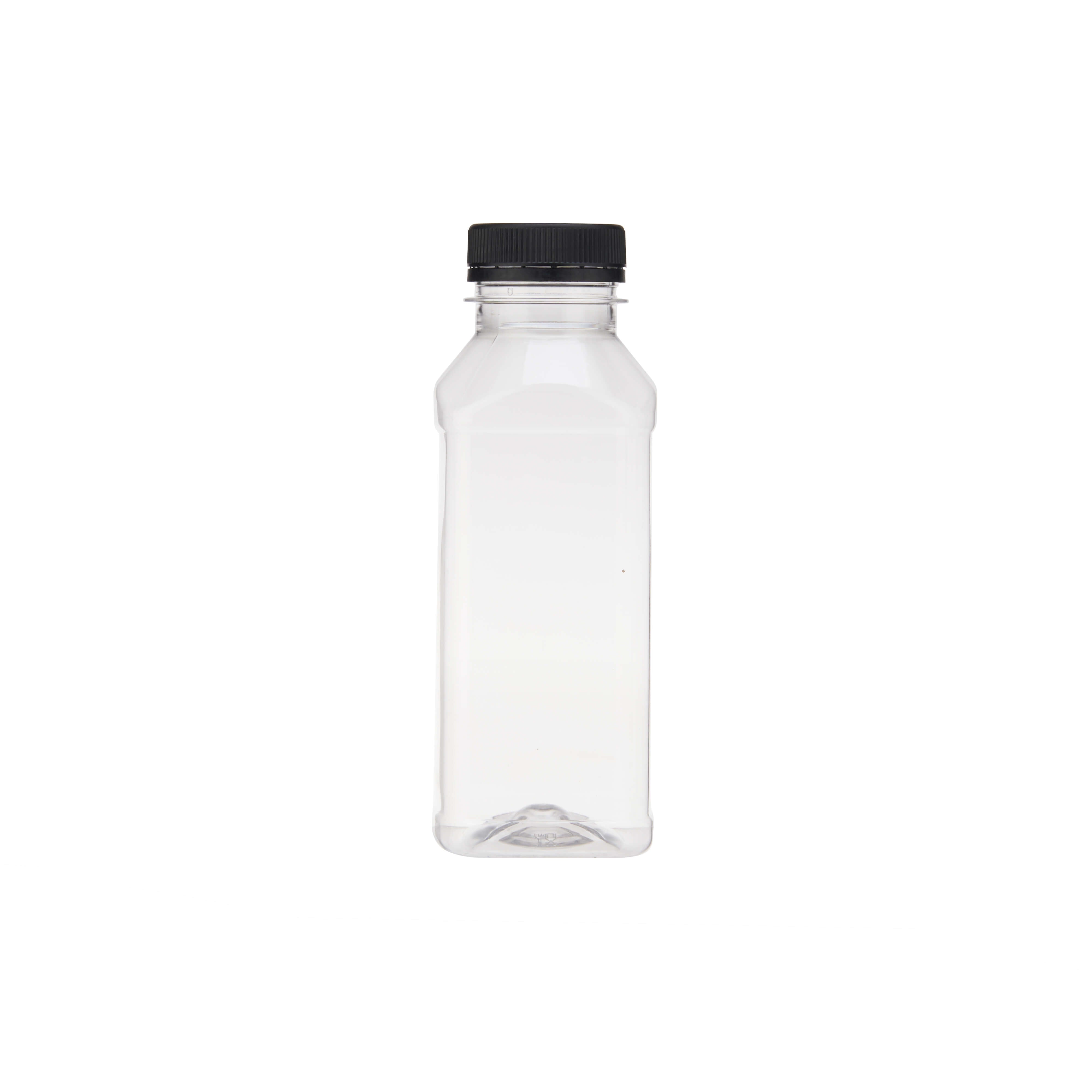 Plastic Square Bottle With Black Cap