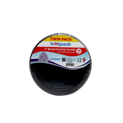 HOTPACK BLACK PLASTIC PLATE 7’ TWINPACK 20PCSX2