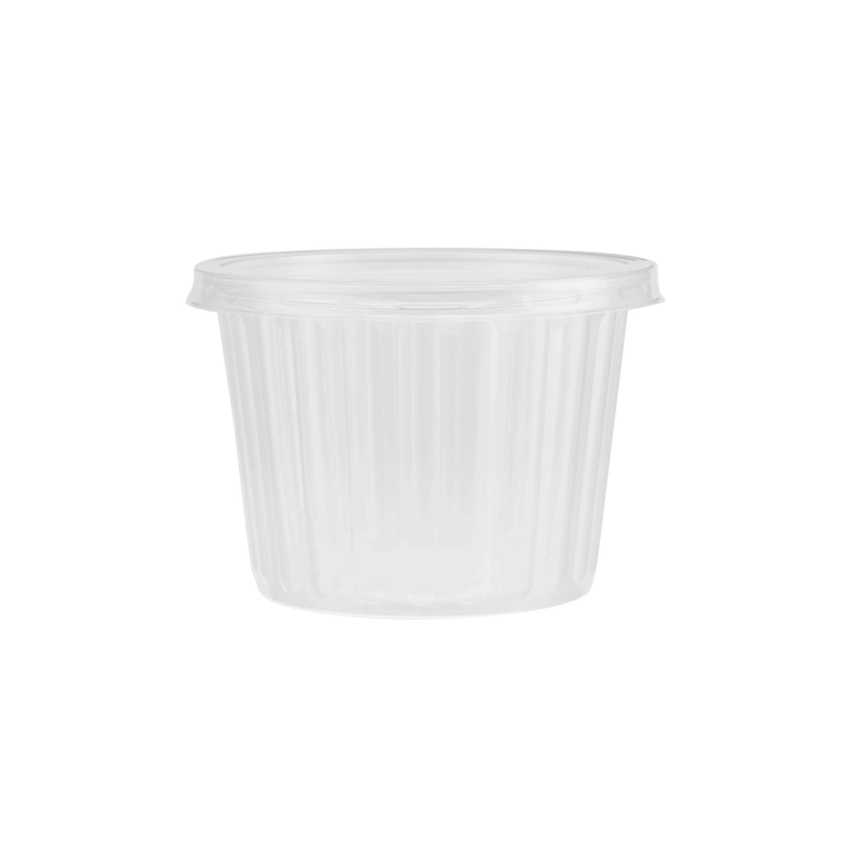 PP Corrugated Clear Curry Bowl With Lid