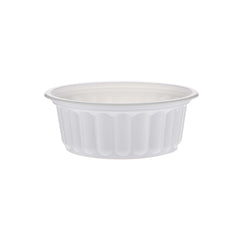 PP Corrugated White Curry Bowl With Lid