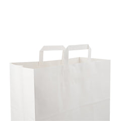 Paper Bag White Flat Handle