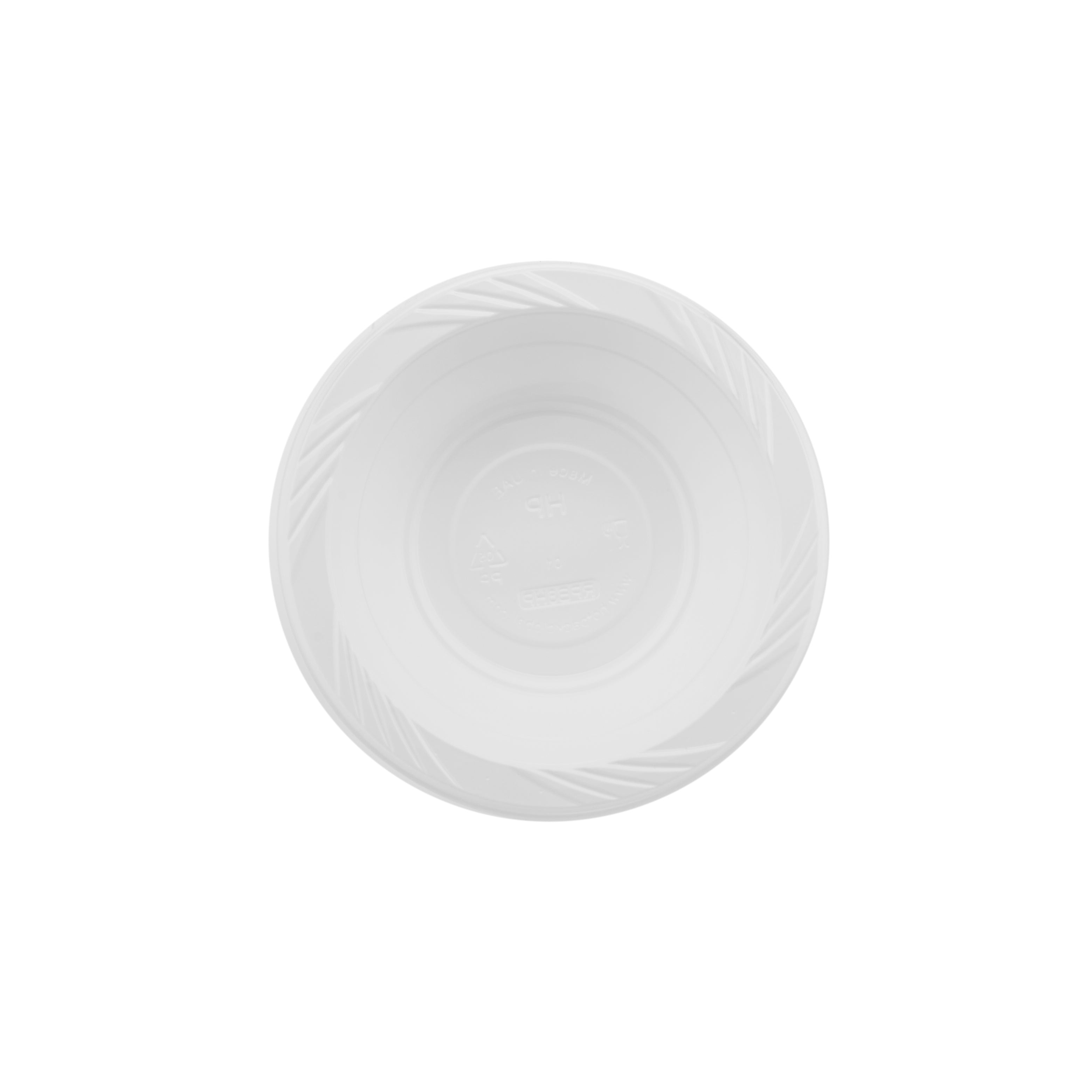 50 Pieces 10 Oz  White Plastic Bowl