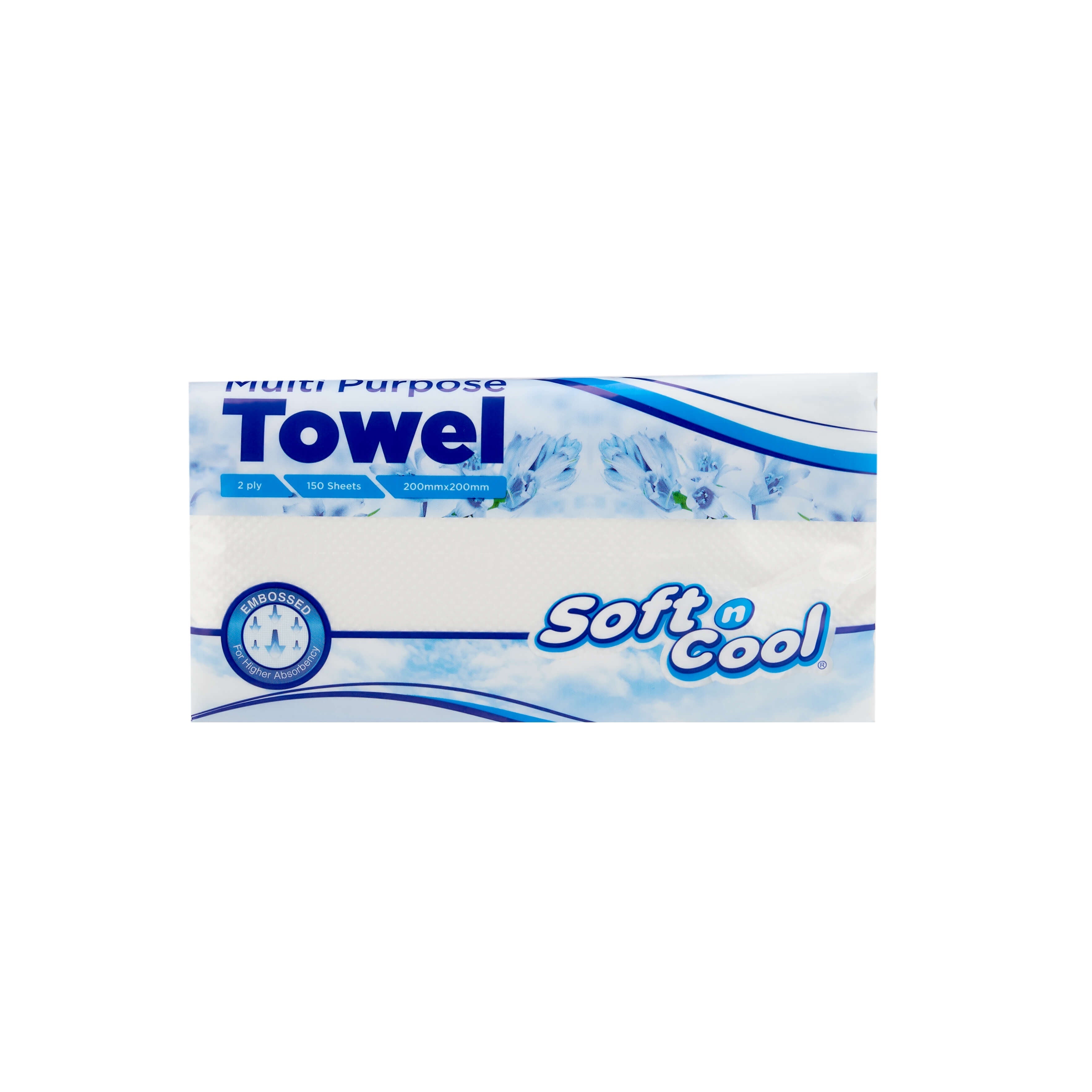 150 Pcs x 20 Packets Soft n Cool Multi Purpose Towel