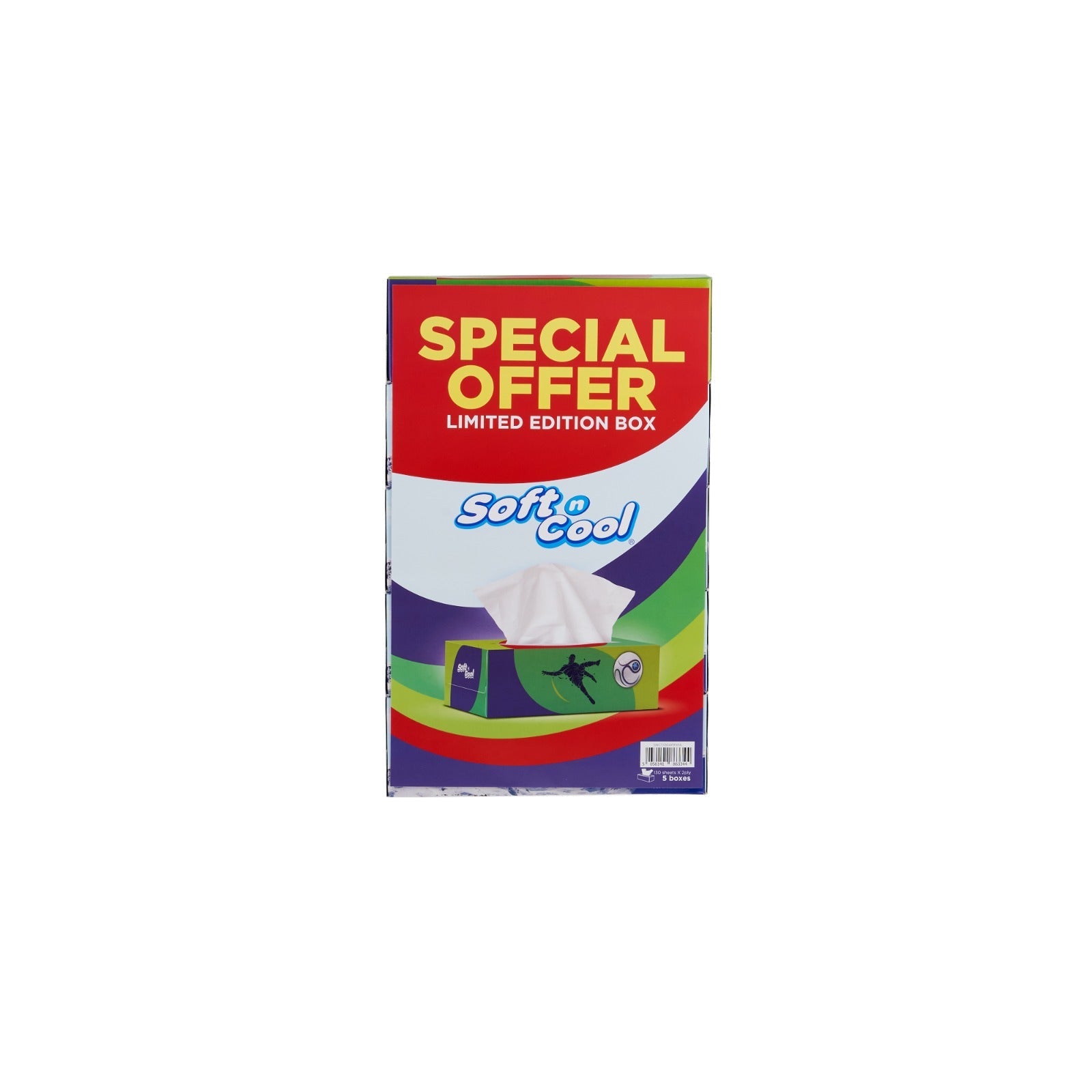 Soft N Cool FIFA Edition Facial Tissue Offer Pack (4+1) 130 Sheet X 2 Ply