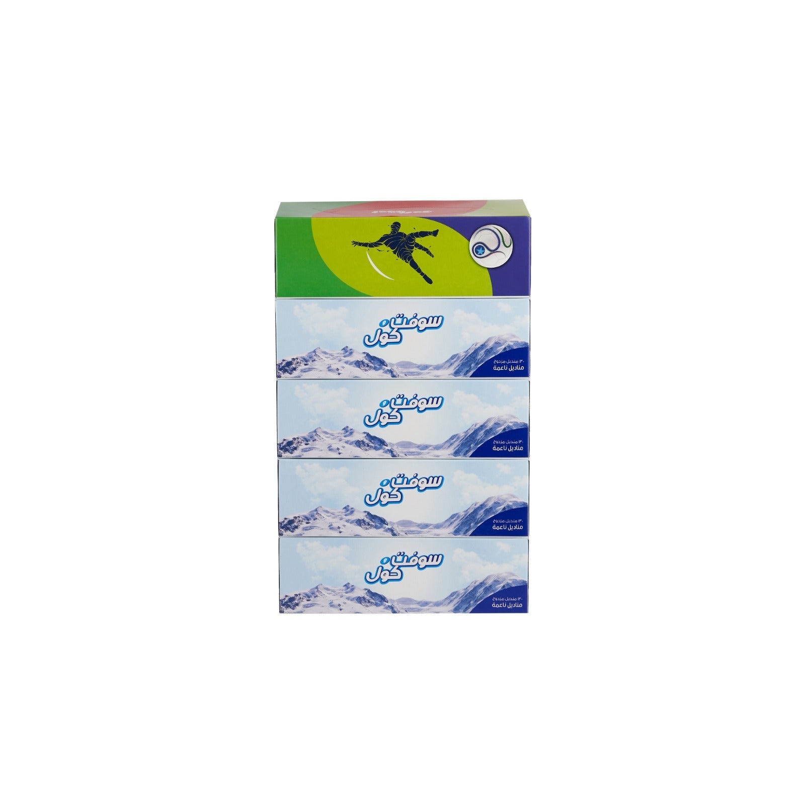 Soft N Cool FIFA Edition Facial Tissue Offer Pack (4+1) 130 Sheet X 2 Ply
