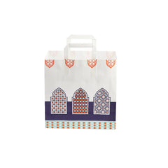 Ramadan Themed Printed Paper Bag Flat handle - 250 Pcs
