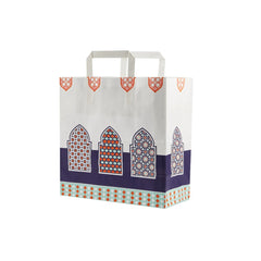 Ramadan Themed Printed Paper Bag Flat handle - 250 Pcs