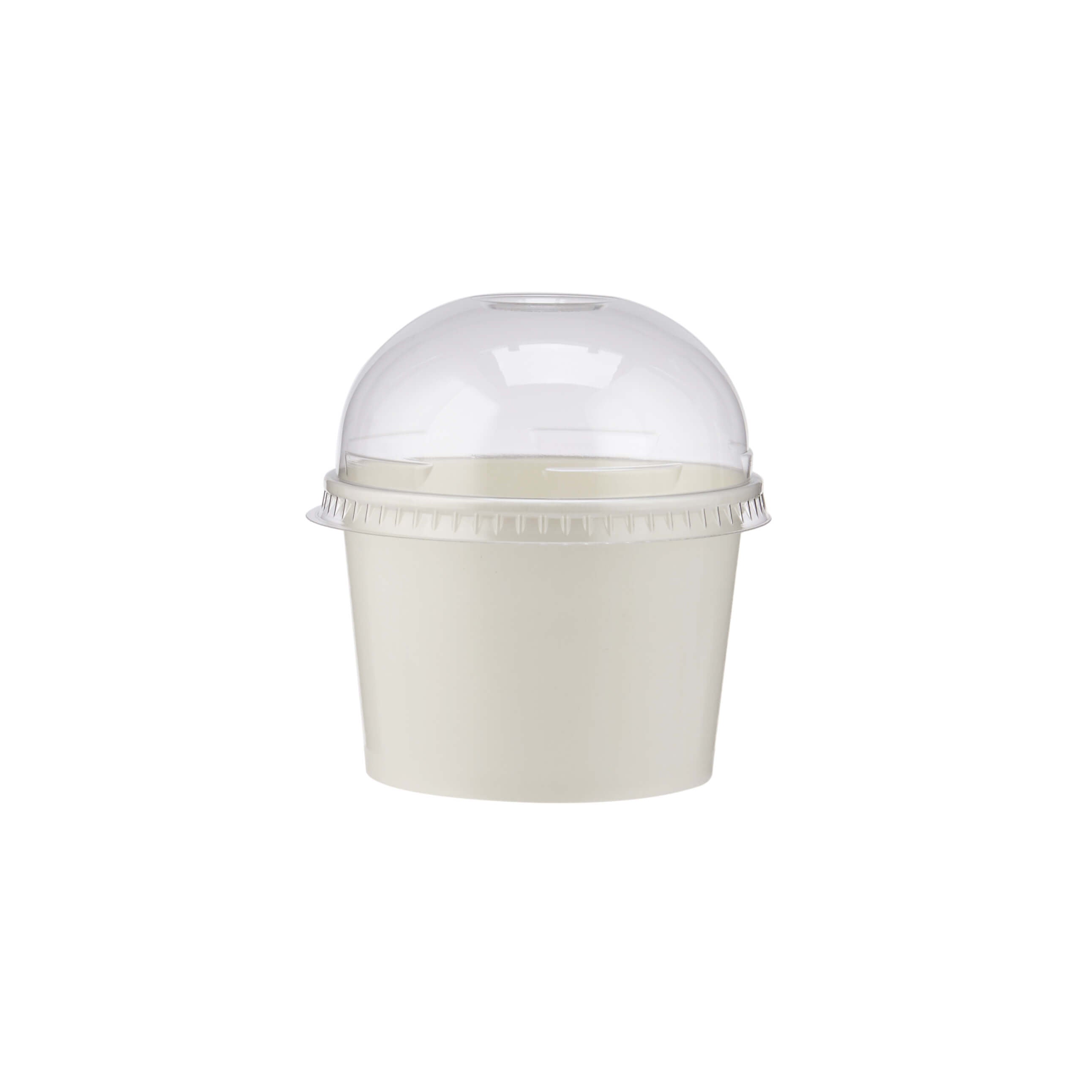 White Paper Ice Cream Cup With Lid