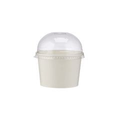 White Paper Ice Cream Cup With Lid