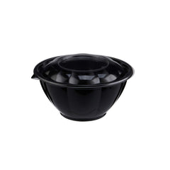 24Oz Black Base salad bowl – 300 Pcs