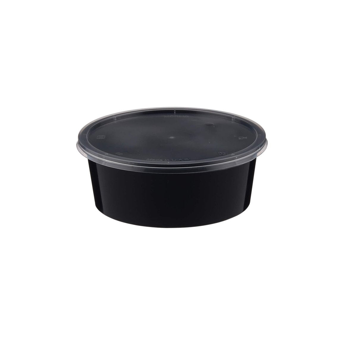 Microwavable Black Container 250 ml With Clear Lid