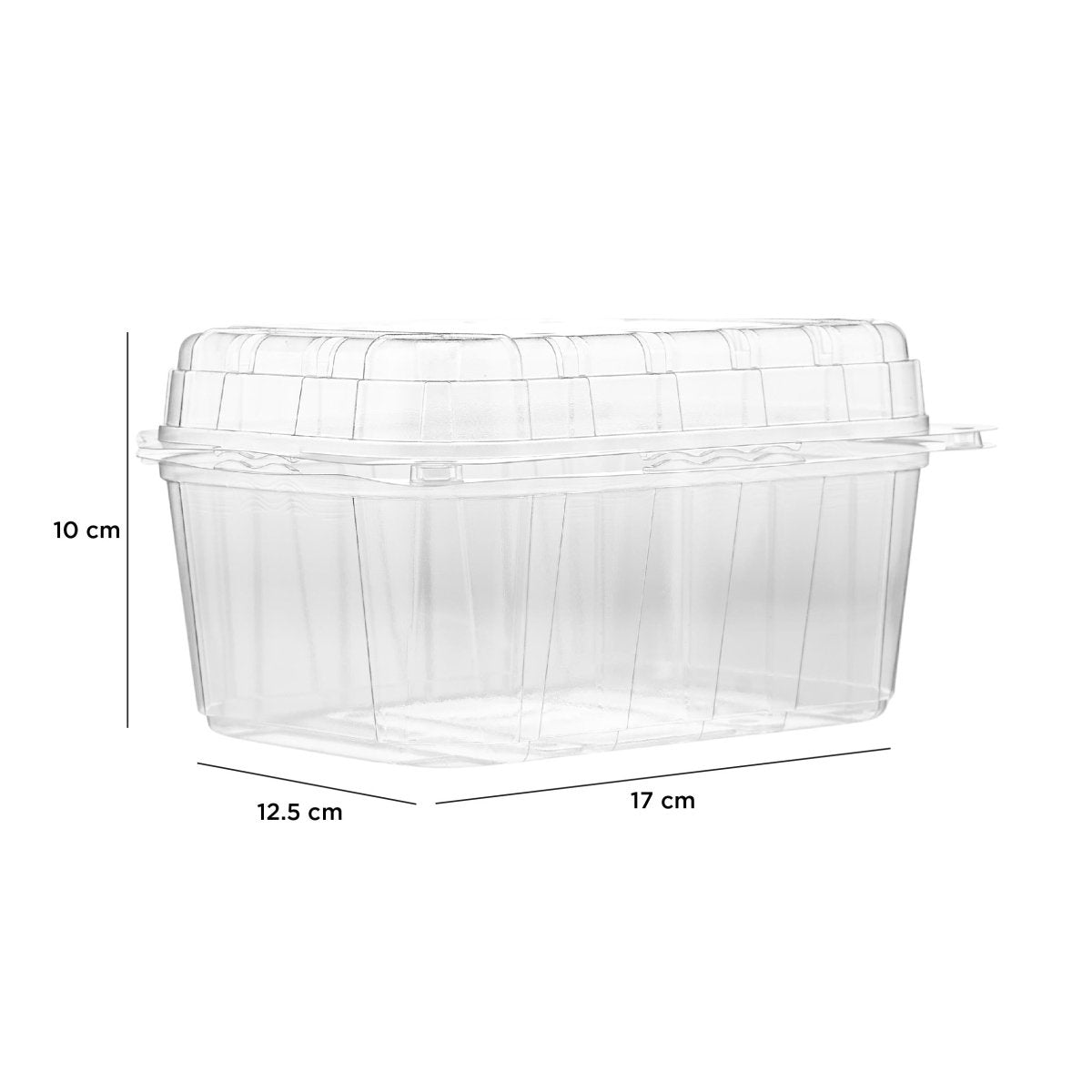 Clear PET Punnet Hinged Container