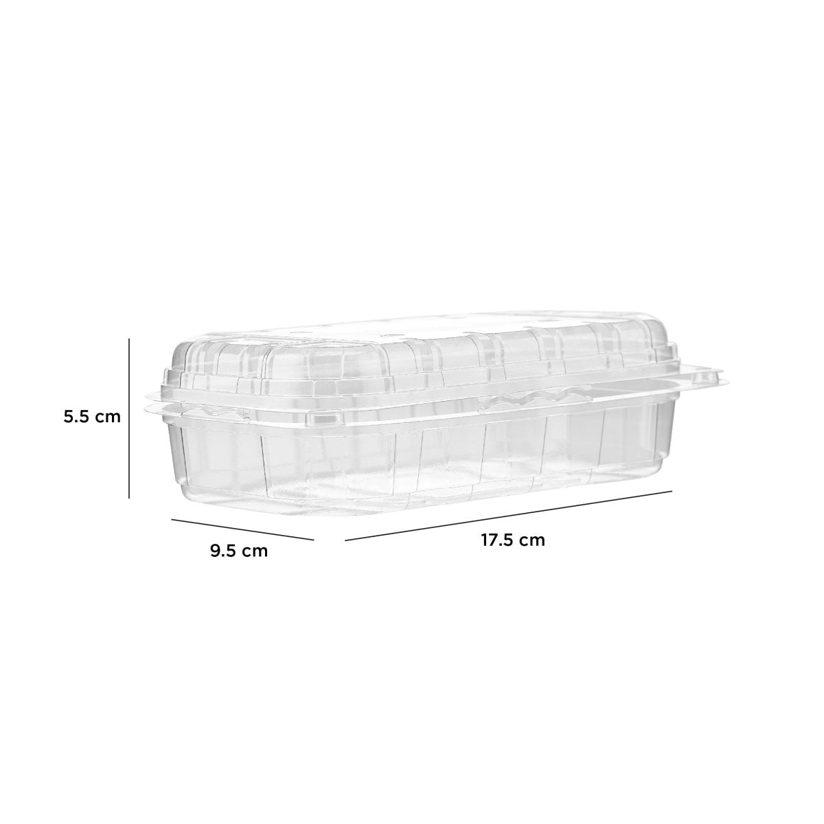 Clear PET Punnet Hinged Container
