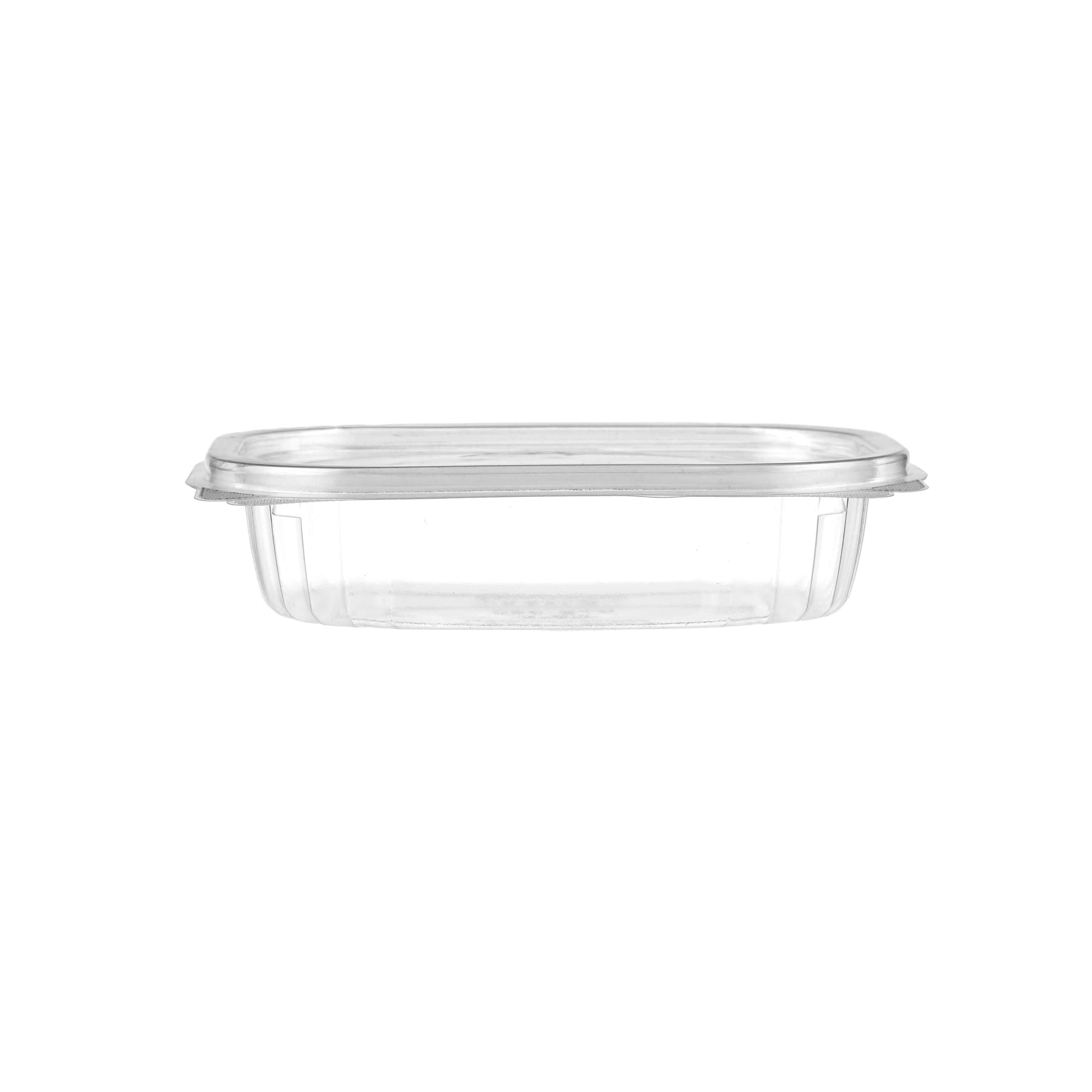 clear hinged oval container