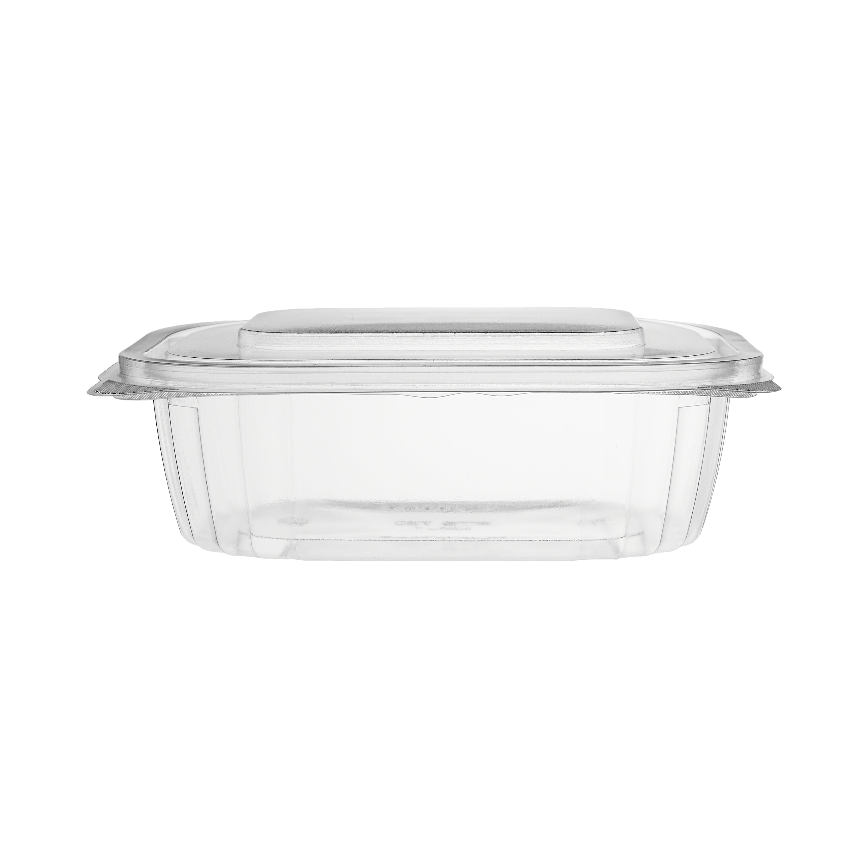 clear hinged oval container