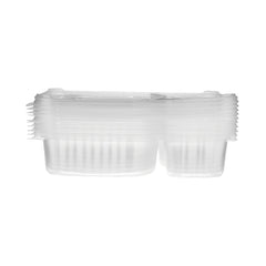 Microwaveable 2 Compartment Container With Lid