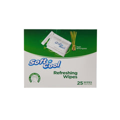 Soft N Cool wet wipes-Lemon Grass-25s