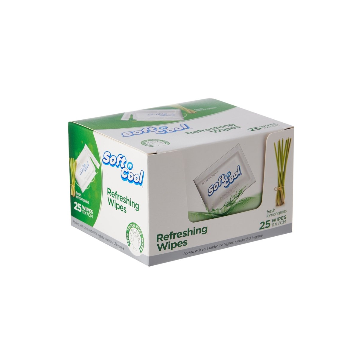 Soft N Cool wet wipes-Lemon Grass-25s