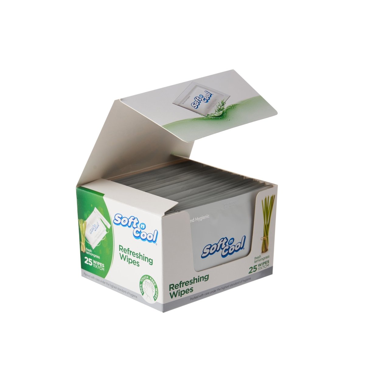 Soft N Cool wet wipes-Lemon Grass-25s