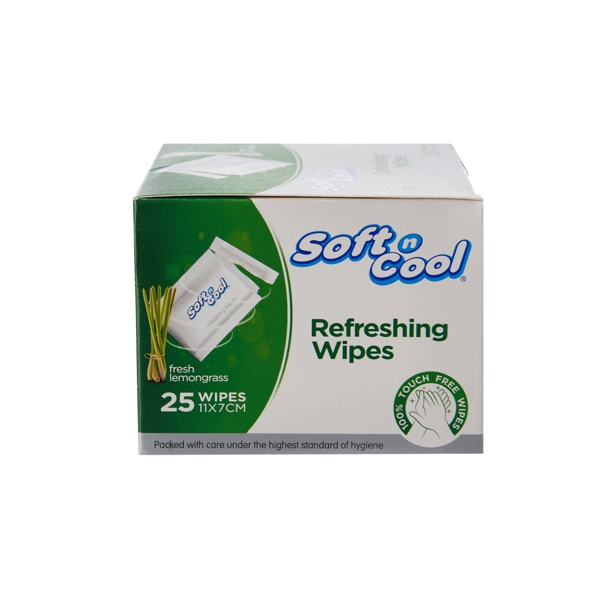 Soft N Cool wet wipes-Lemon Grass-25s