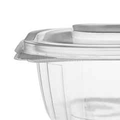 tamper evident -clear hinged oval container