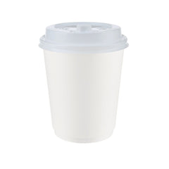 White Double Wall Paper Cups with Lid