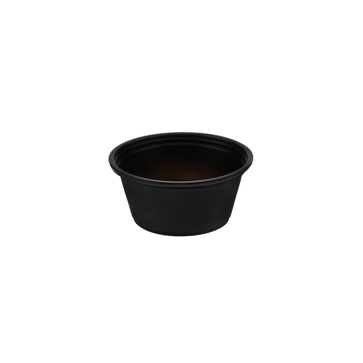 2500 Pieces 3 Oz Black Portion Cup With Clear Lid 80 CC