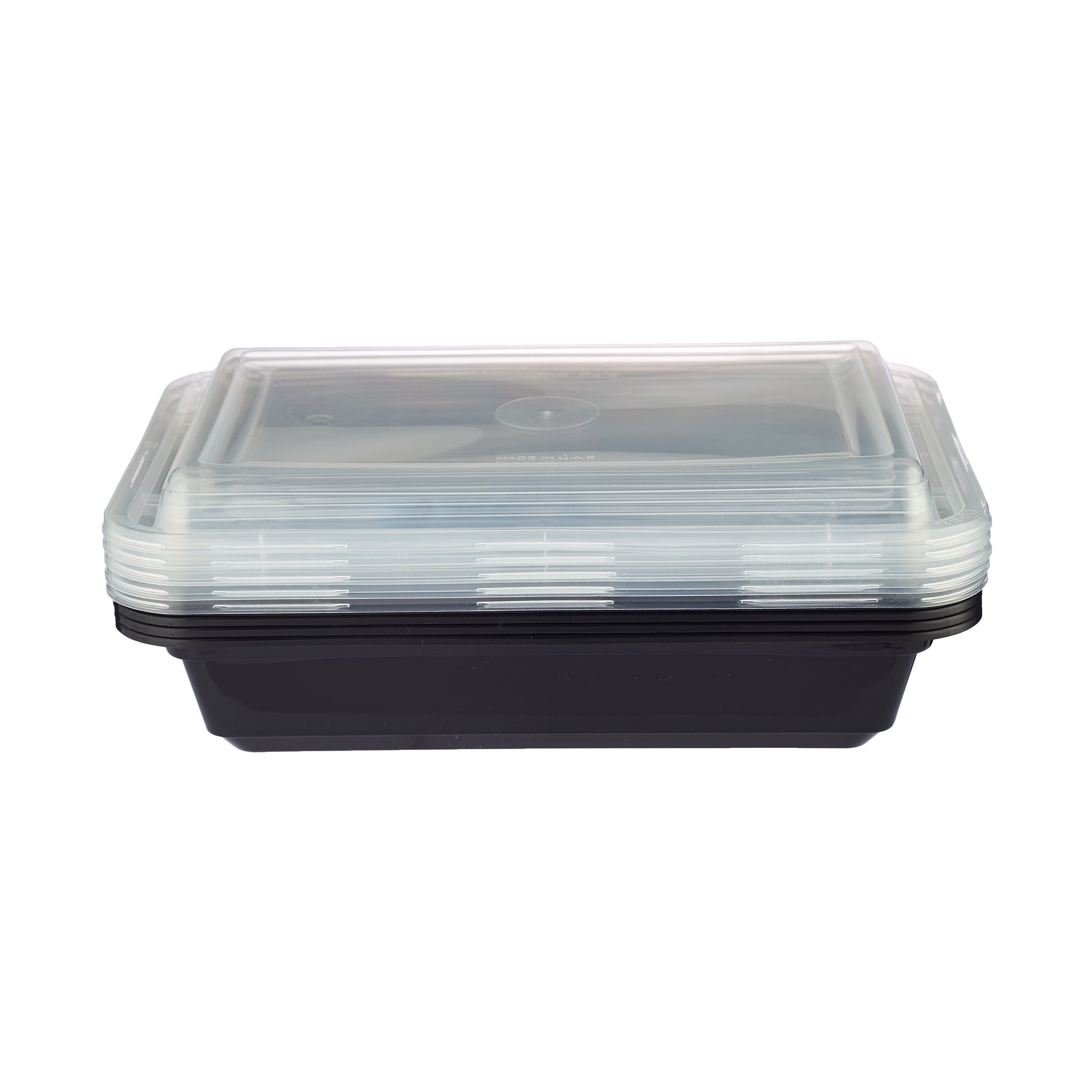 Rectangular Base Container Medium 38 Oz Black Base Rectangular Corrugated Container With Lid – hotpack.qa