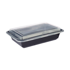 32 Oz Black Base Rectangular Corrugated Container With Lid