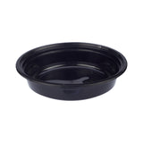 150 Pieces Black Base  Round Container 24 Oz With Lid - Hotpack