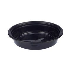 24 Oz Black Base Round Container With Lid