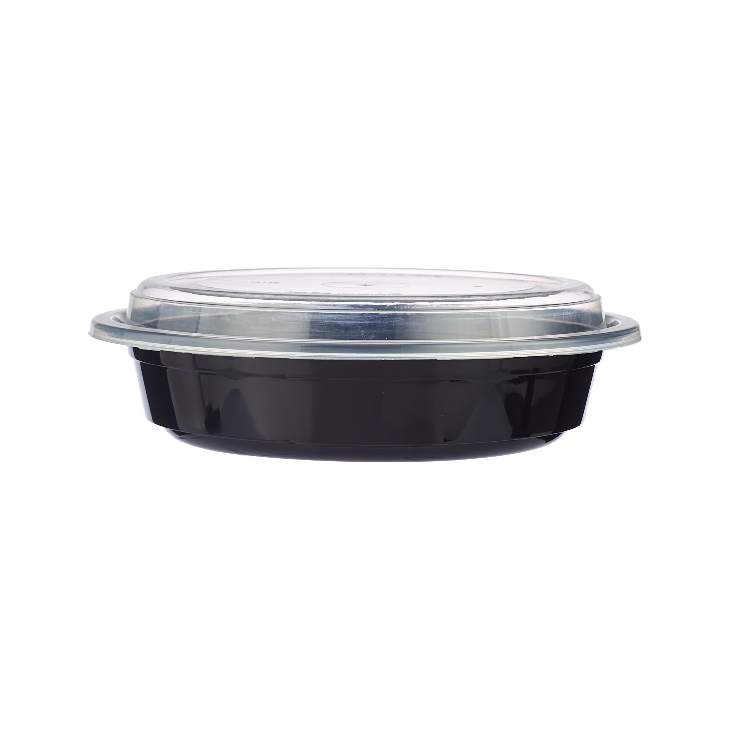 150 Pieces Black Base  Round Corrugated Container 32 Oz With Lid- Hotpack