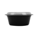  150 Pieces Black Base Round Container 40 Oz - Hotpack