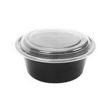  150 Pieces Black Base Round Container 40 Oz- Hotpack