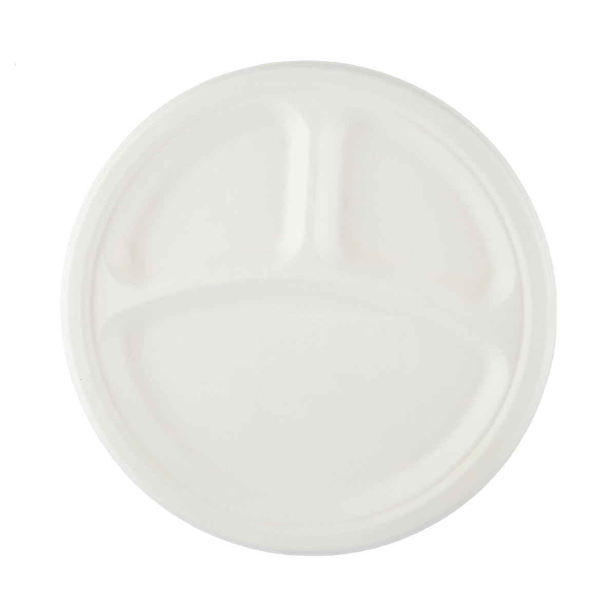 Bio-Degradable 3-Compartment Plate