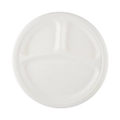 Bio-Degradable 3-Compartment Plate