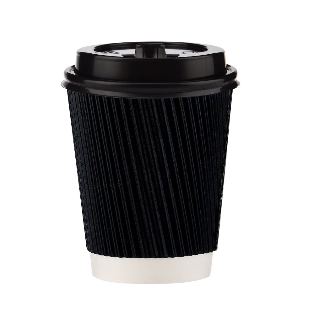 Black Ripple Paper Cups