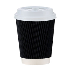  Black Ripple Paper Cups