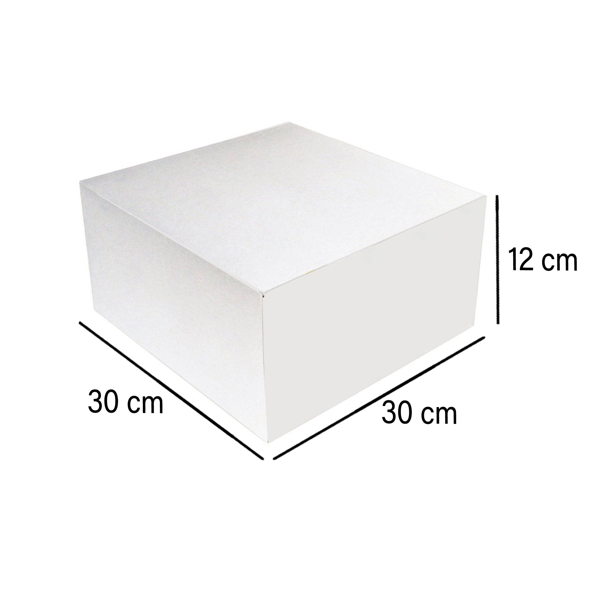 2 pcs 32*25cm White Large Plastic Round Cake Box for 10 inch
