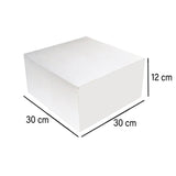 100 Pieces White Cake Box-Hotpack