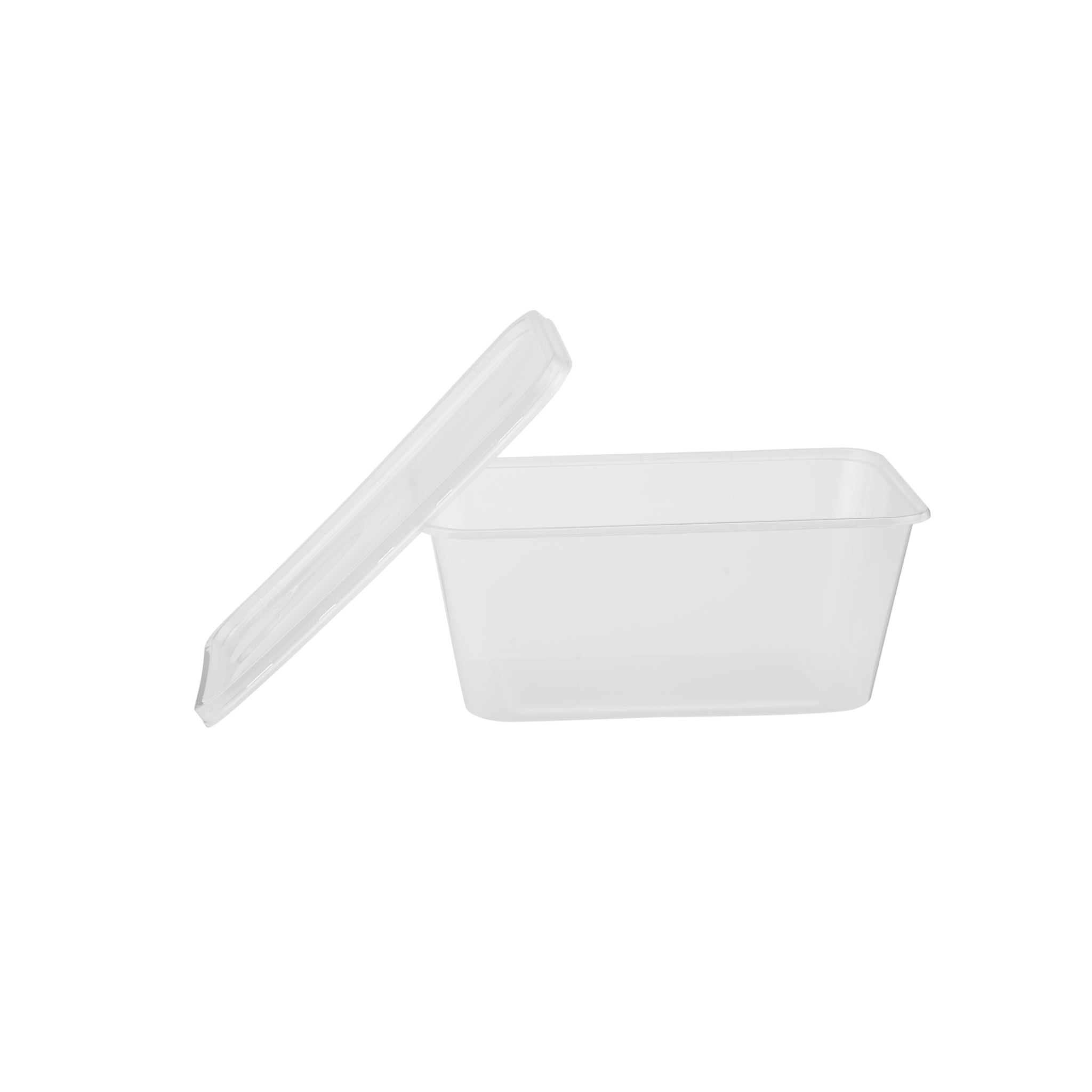 Clear Rectangular Microwavable Container With Lid