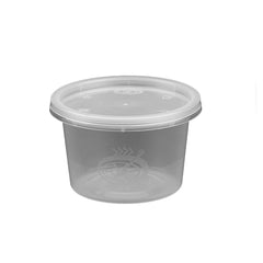 Clear Round Microwavable Portion Cup With Lid