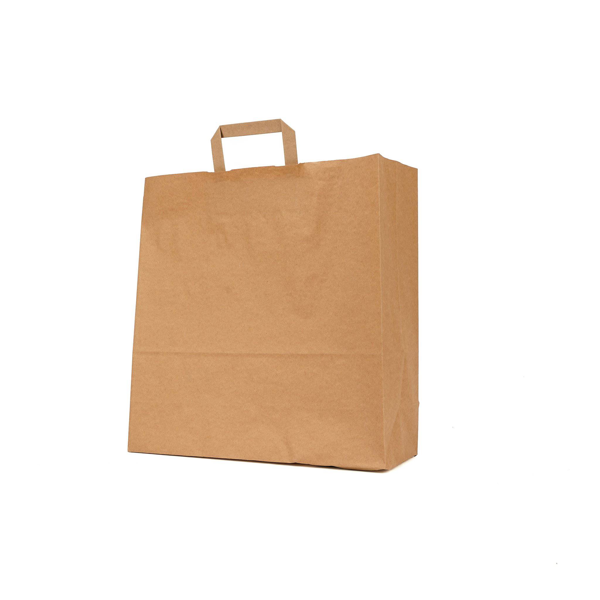 Kraft Brown Paper Bag Flat Handle